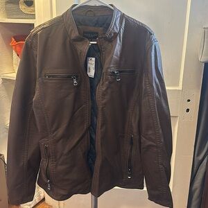 Men’s brown leather jacket. NWT and perfect condition.